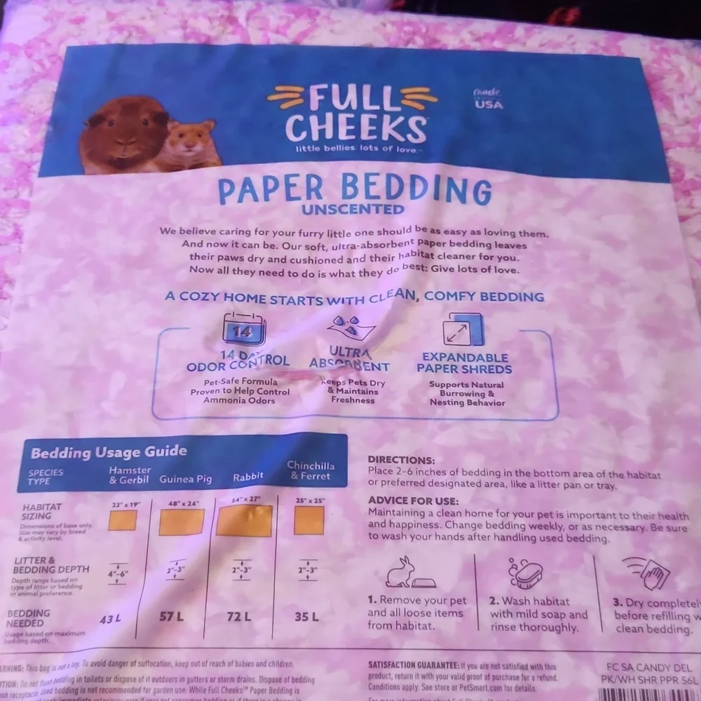 Hamster bedding
